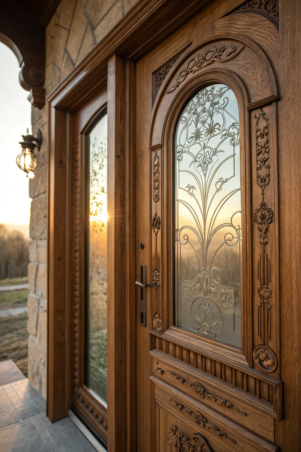 Transform your space with the timeless elegance of glass inserts, capturing light and craftsmanship.
