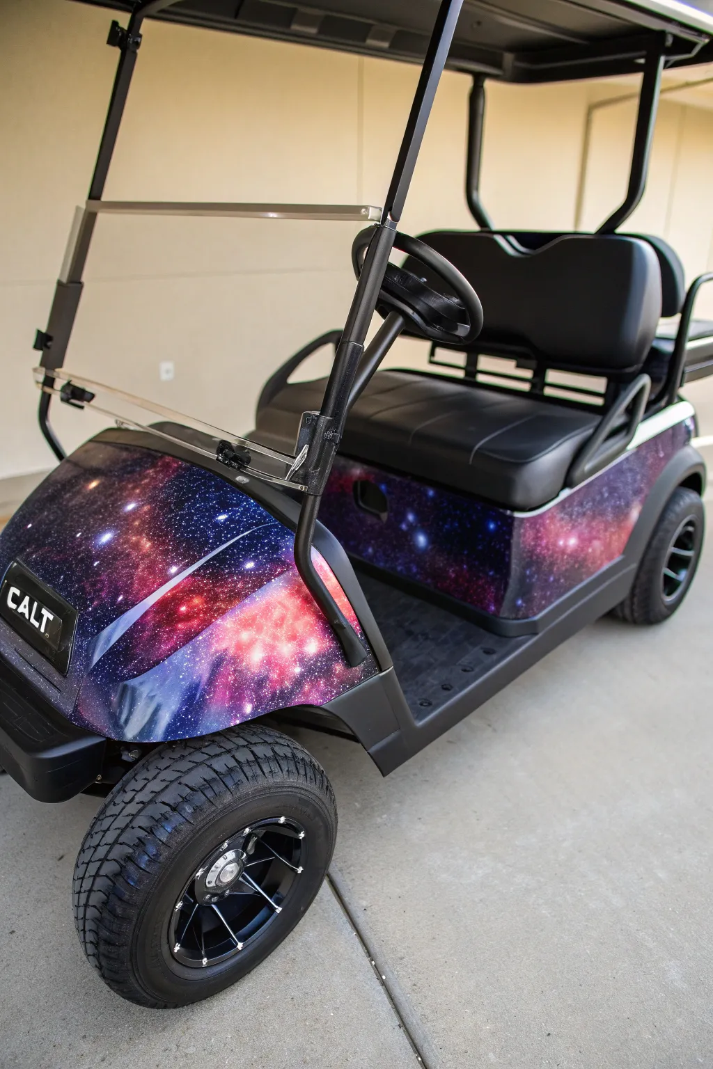 Transform your ride into a cosmic journey with a stunning galaxy vinyl wrap.