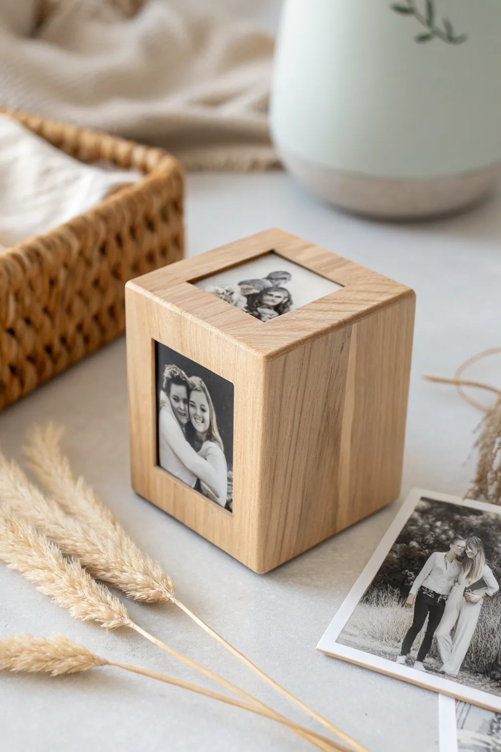 Capture cherished memories with these handcrafted wooden photo blocks—perfect for a heartfelt Mother's Day gift.