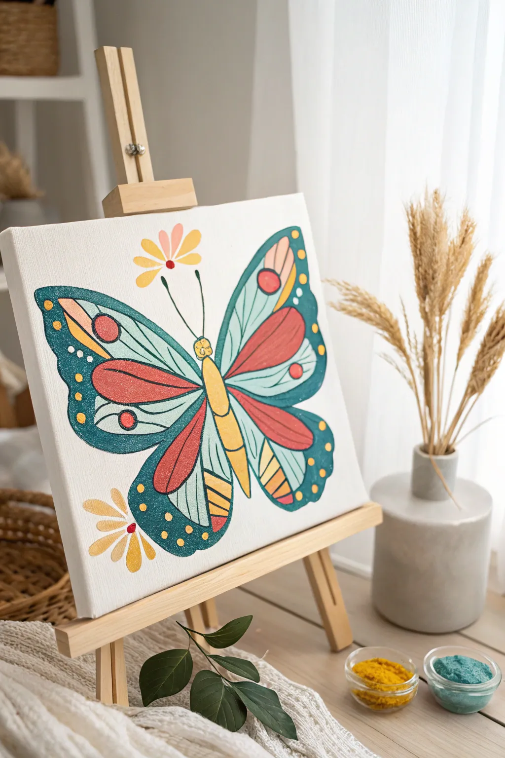 Let your creativity take flight with vibrant, minimalist butterfly art!
