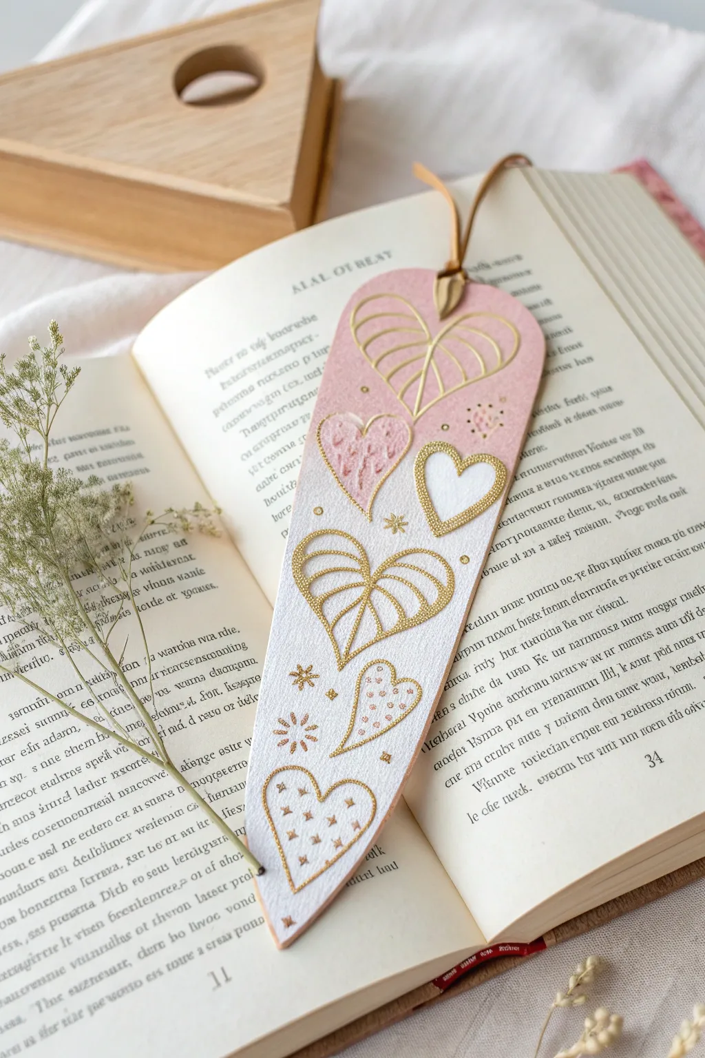 Crafting Love: Heart-Shaped Bookmarks to Inspire Young Readers.