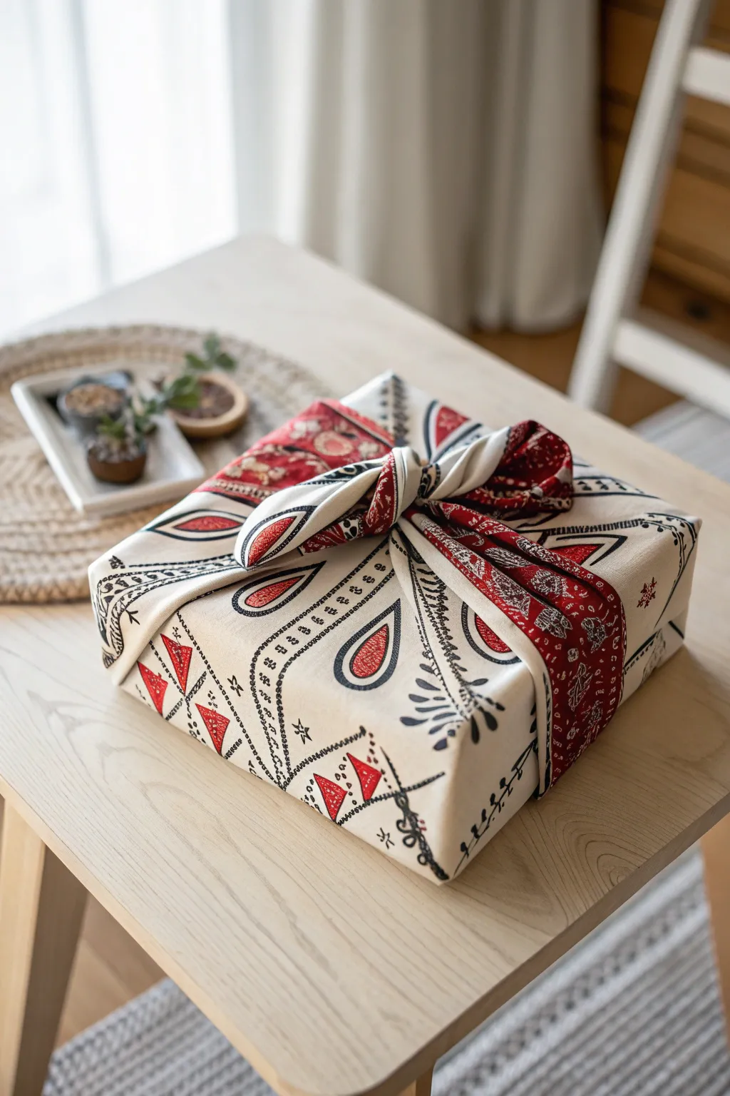 Gift with a personal touch: Wrap your presents in artful cloth for an eco-friendly and memorable surprise.
