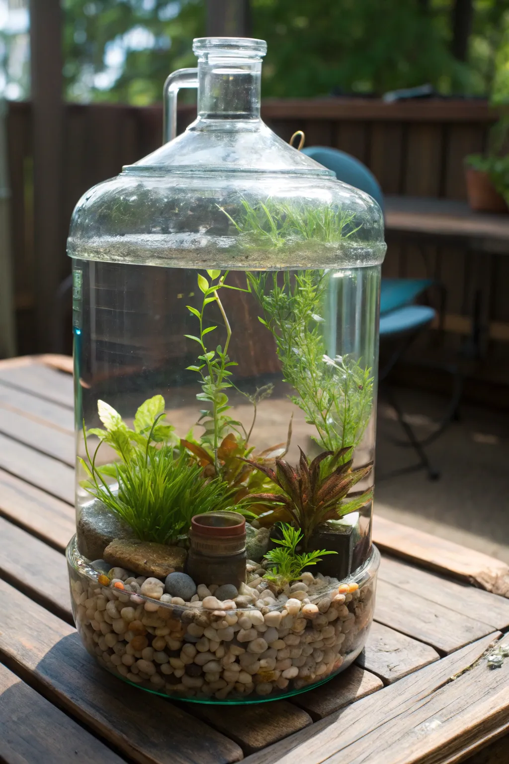 Transform an ordinary jug into a captivating aquatic masterpiece. #Craftsmanship #DIYAquarium