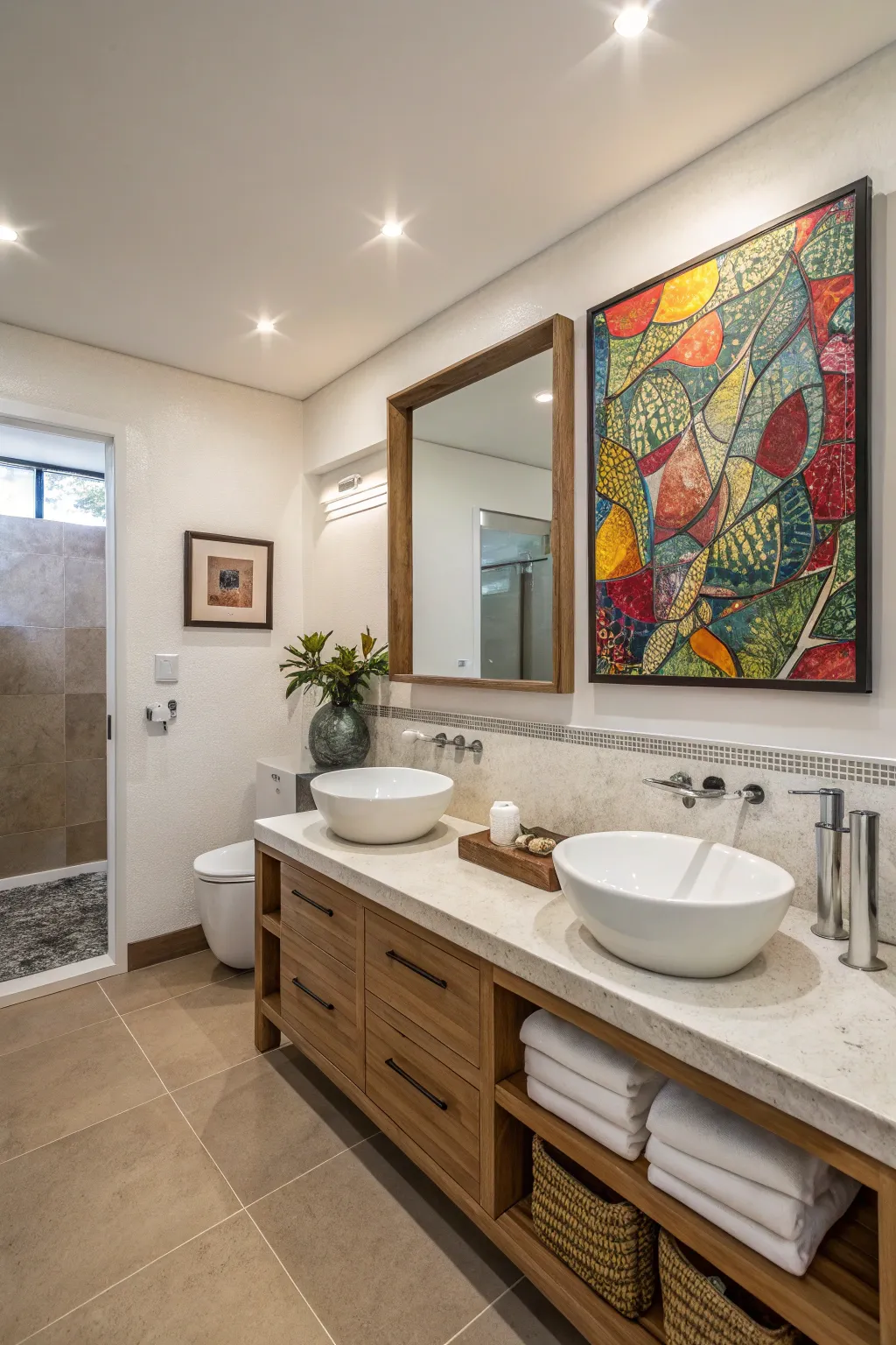 Express yourself with art in your ensuite.