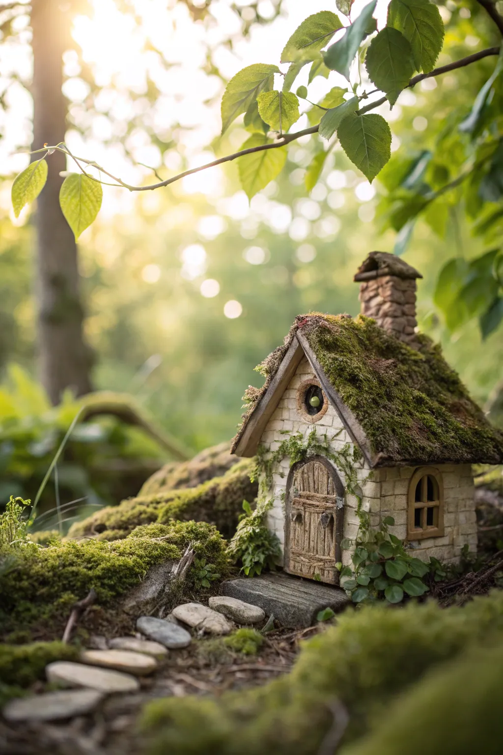 Charming Cork Chimney: A whimsical touch for your fairy house.