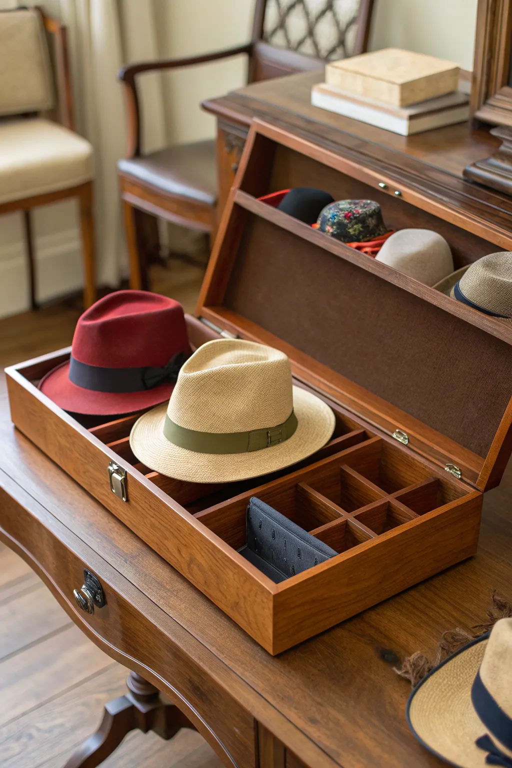 Elevate your hat collection with a handcrafted multi-hat organizer – where style meets function.
