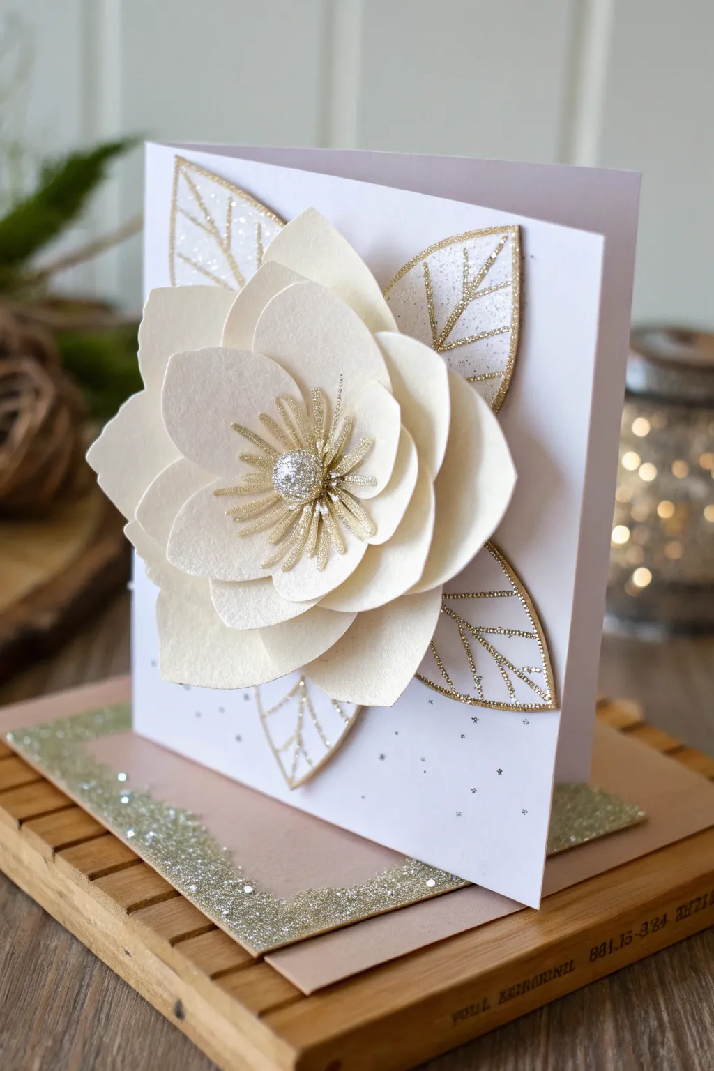 Add a touch of sparkle to your creations with glittered flower edges.