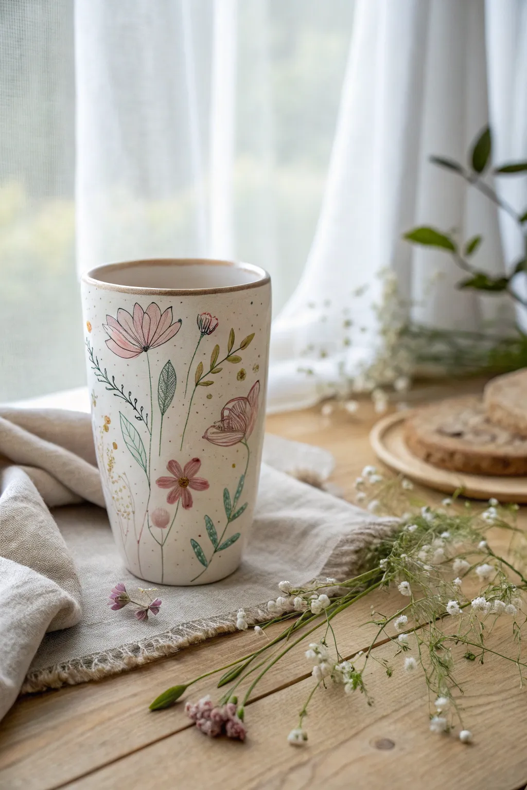 Sip sustainably in style with eco-friendly floral tumblers.