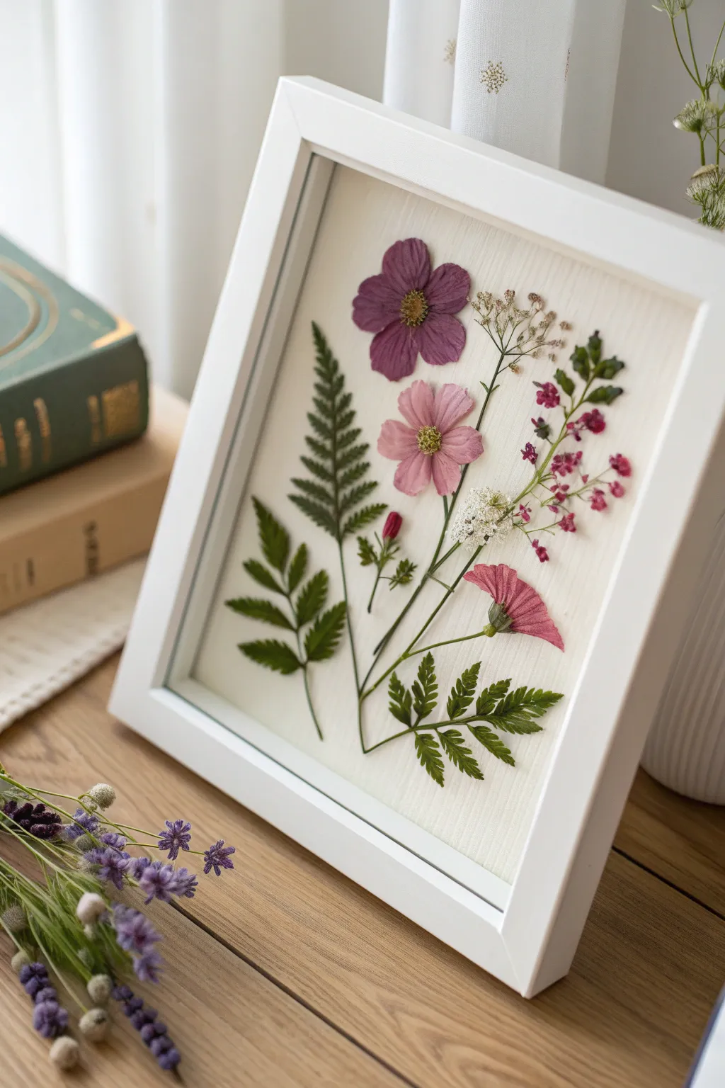 Capture nature's elegance with pressed flower art—a perfect blend of simplicity and vibrant beauty for your home.