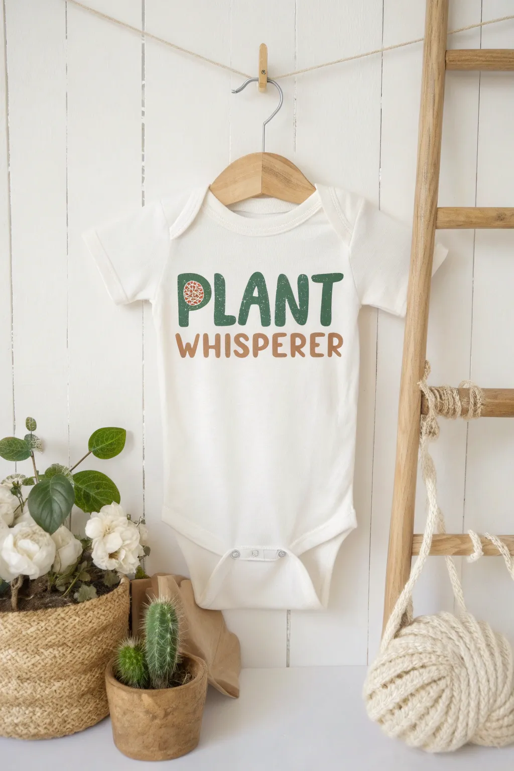 Nurture nature from day one with this adorable 'Plant Whisperer' onesie, perfect for your tiny nature lover.