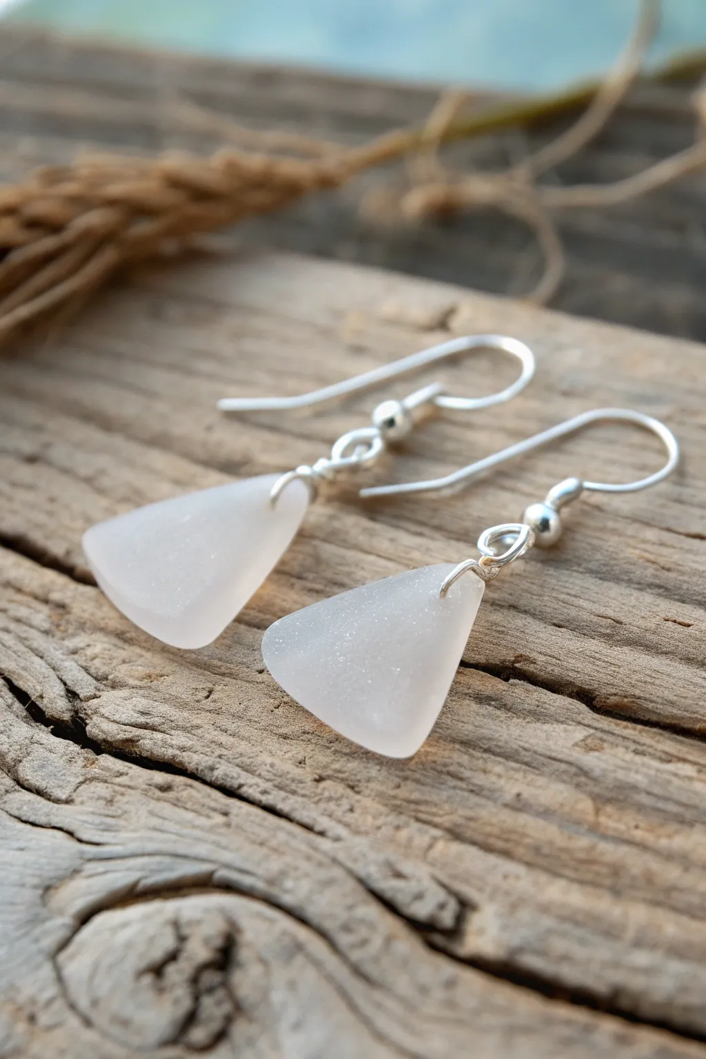 Embrace elegance with these stunning frosted glass earrings—a perfect blend of minimalist design and boho charm.