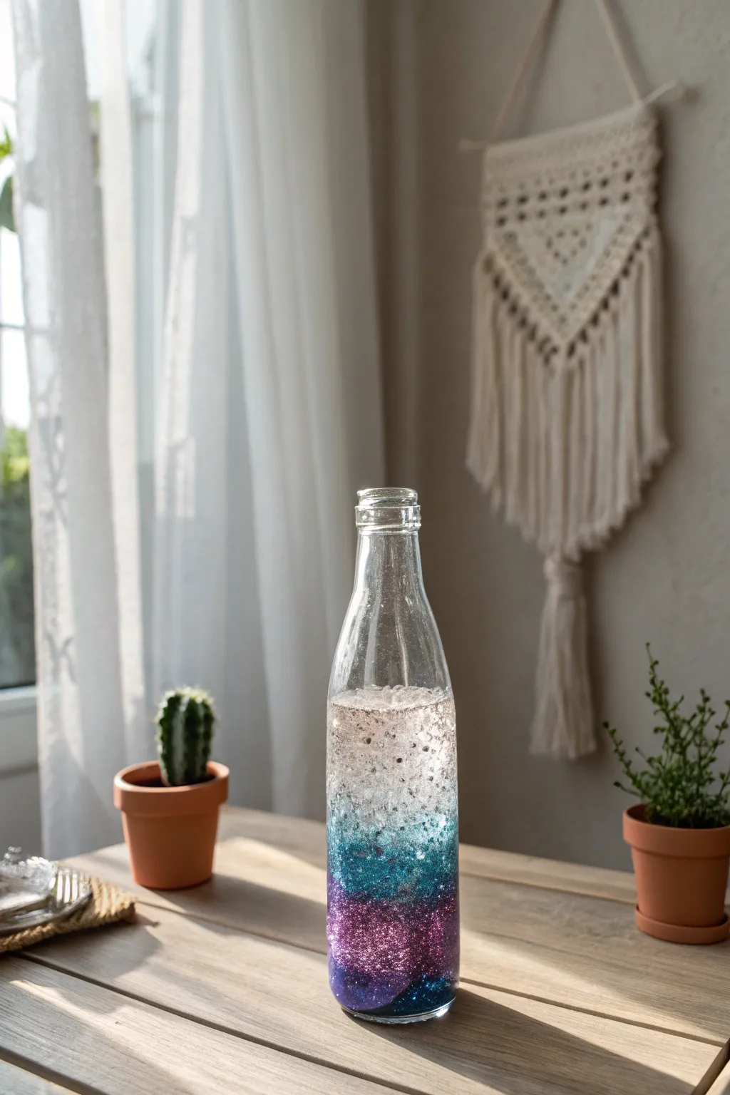 Create your own piece of the universe with mystical galaxy bottles—an enchanting blend of craft and cosmos.