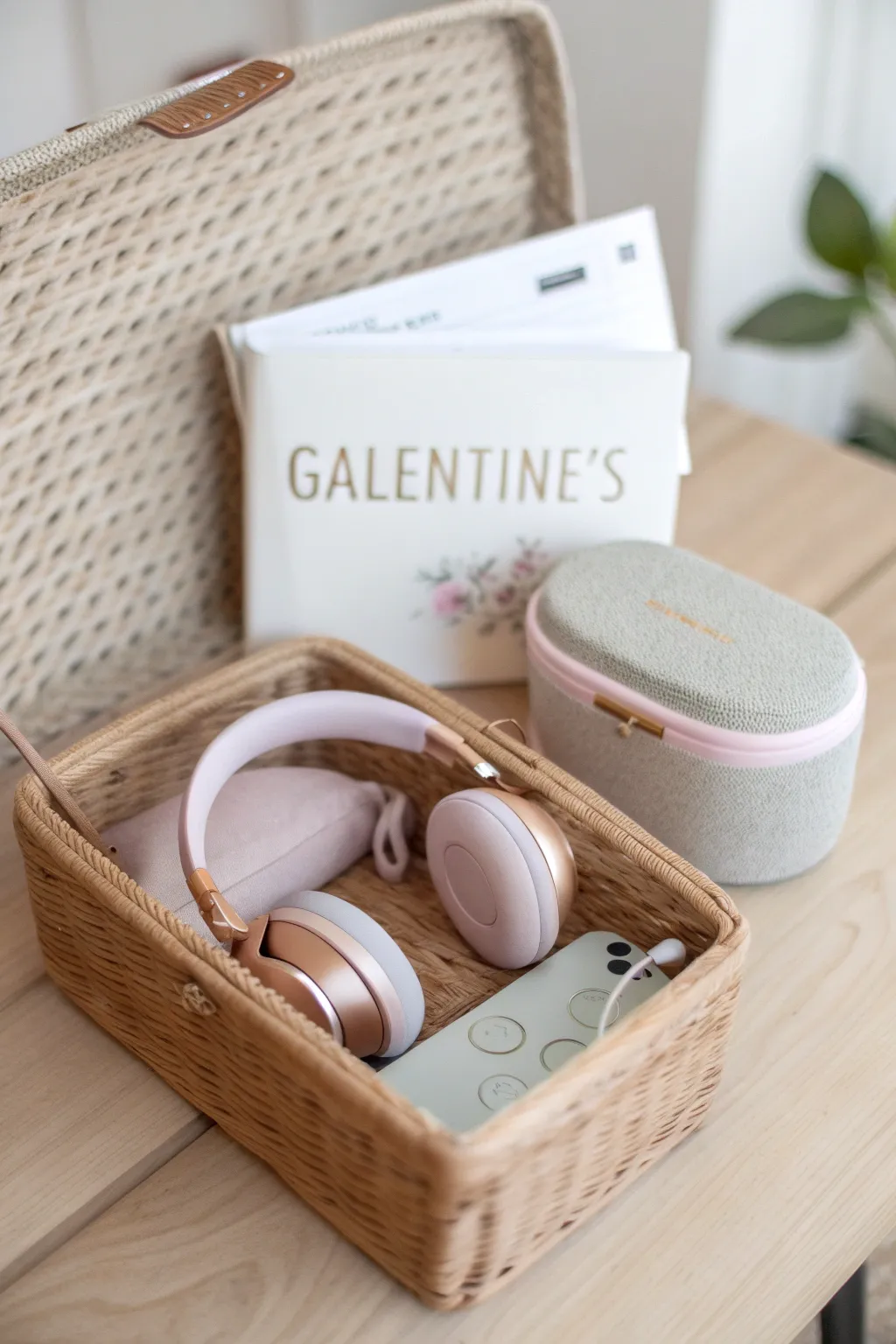 Tune into friendship with the perfect Galentine's music basket, a harmonious blend of style and sound.