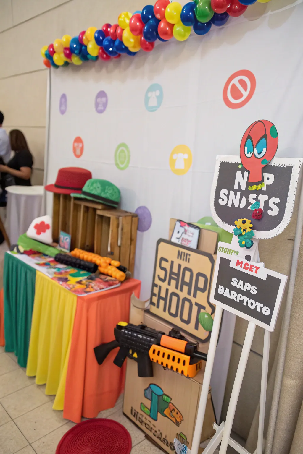 A DIY photo booth is a fun way to capture game night memories.