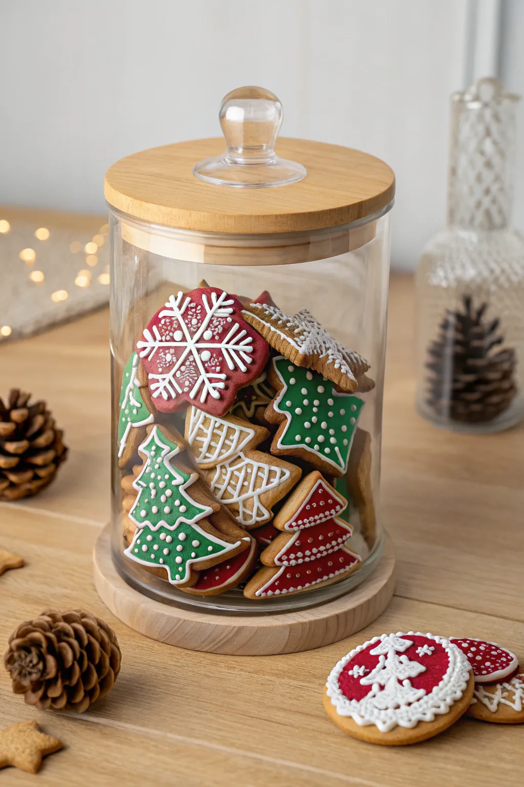 Sweeten the season with a festive cookie jar—a blend of tradition and minimalist charm.