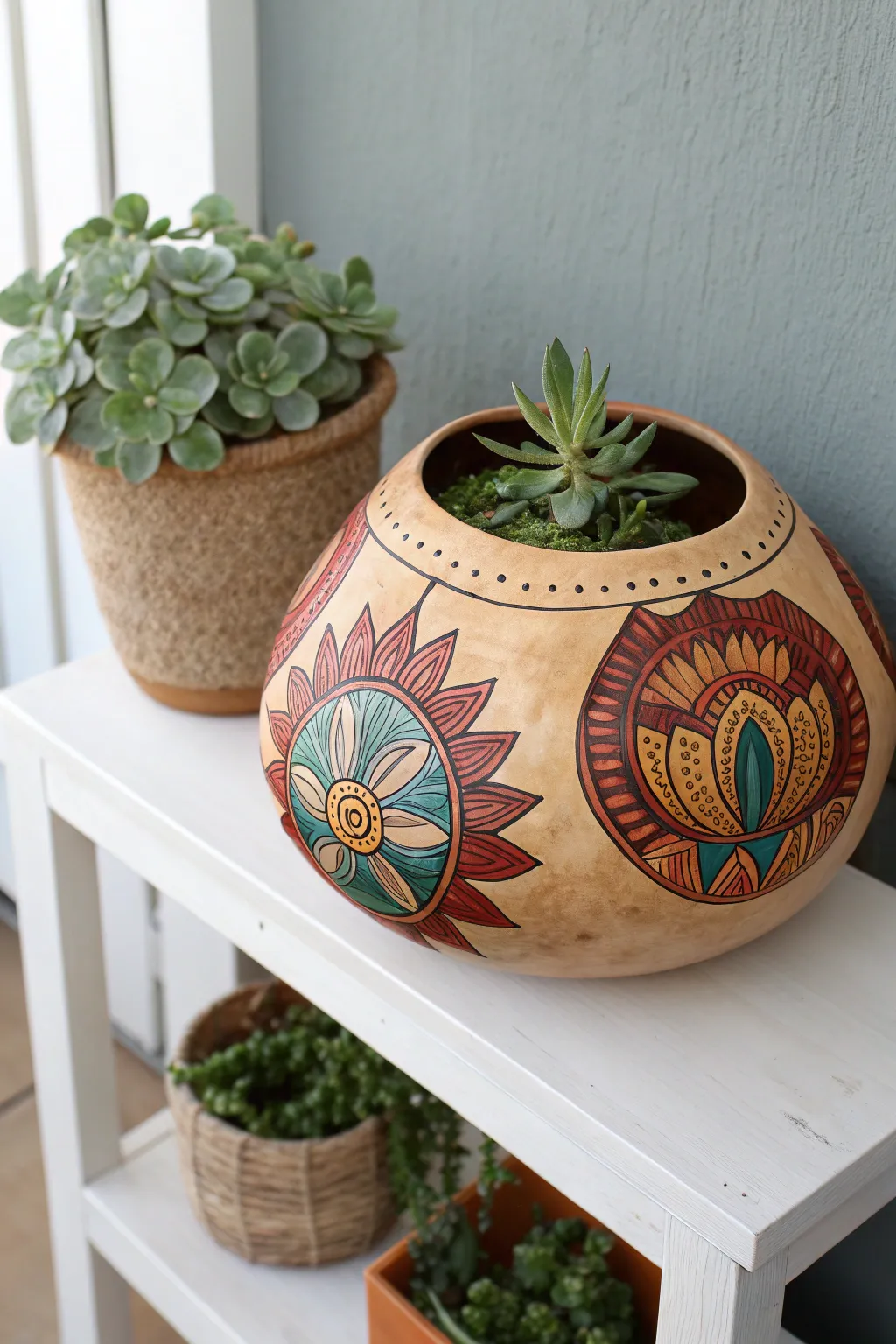 Elevate your indoor greenery with this stunning gourd planter—where Scandinavian minimalism meets boho elegance.