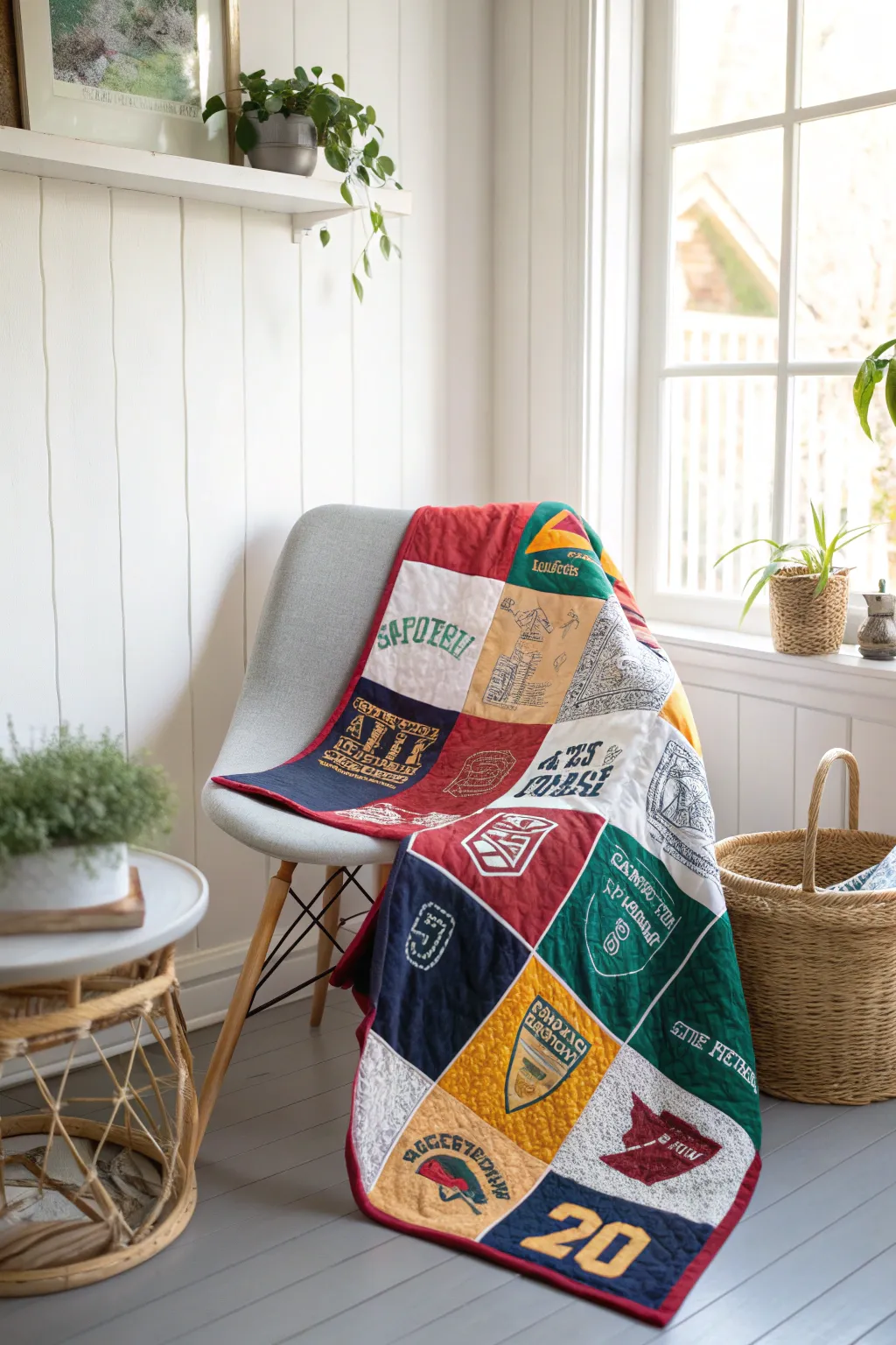 Wrap yourself in memories with this stunning graduation t-shirt quilt—where every stitch tells a story! 🌟 #CraftedMemories #QuiltArtistry