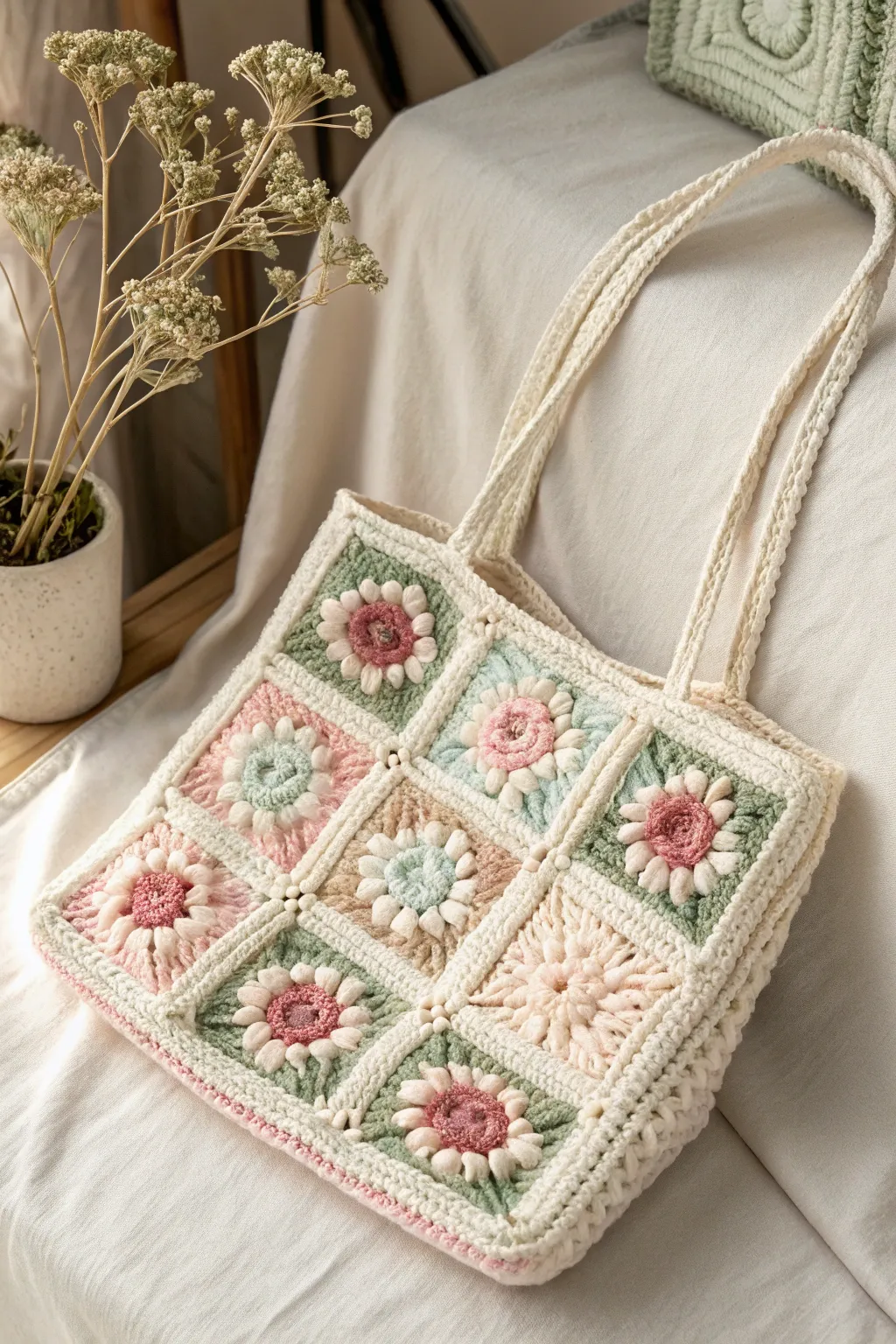 Embrace spring with a Floral Fantasy Bag, where minimalist design meets nature's beauty.