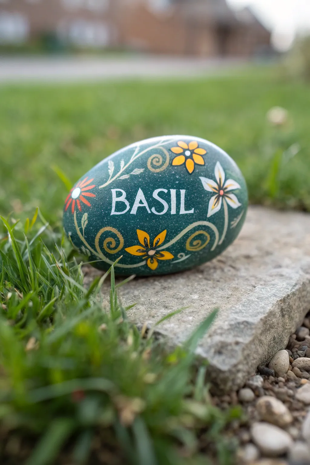 Add a touch of artistry to your garden with handcrafted garden marker stones!