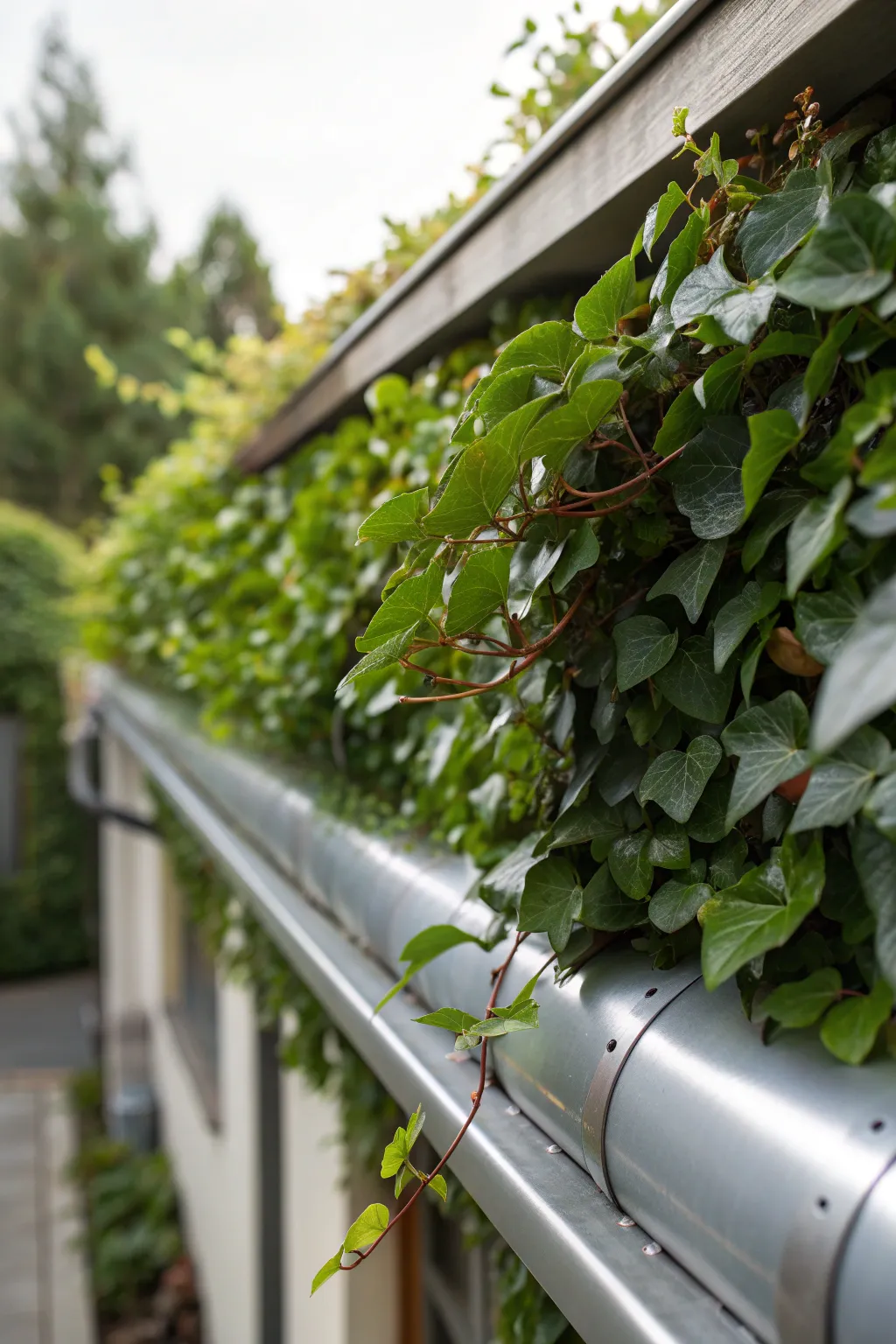 Transform your outdoor space with a handcrafted gutter garden privacy screen, combining functionality with natural beauty.
