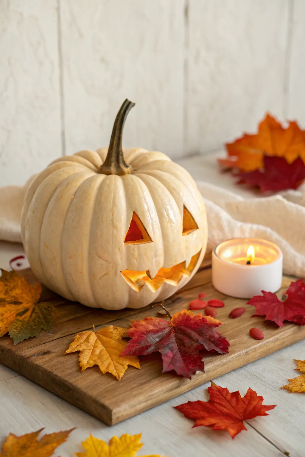 Illuminate Halloween with the enchanting glow of a beautifully crafted jack-o'-lantern.