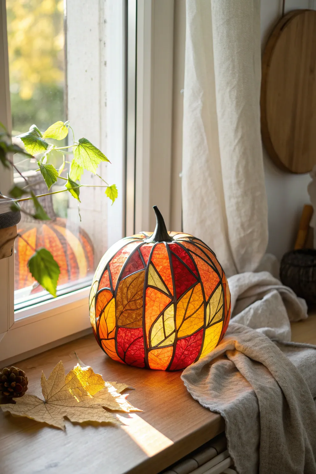 Catch the autumn light with these DIY stained glass pumpkins, perfect for adding a touch of colorful elegance to any classroom!