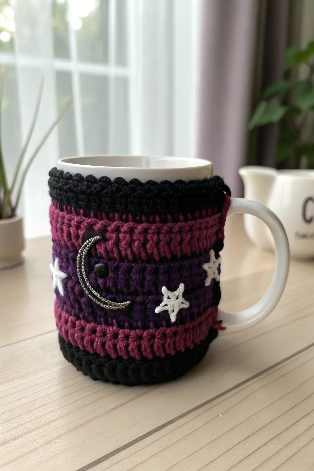Warm up your autumn nights with a magical witch's brew mug cozy, where simplicity meets enchanting style. 🍂☕✨