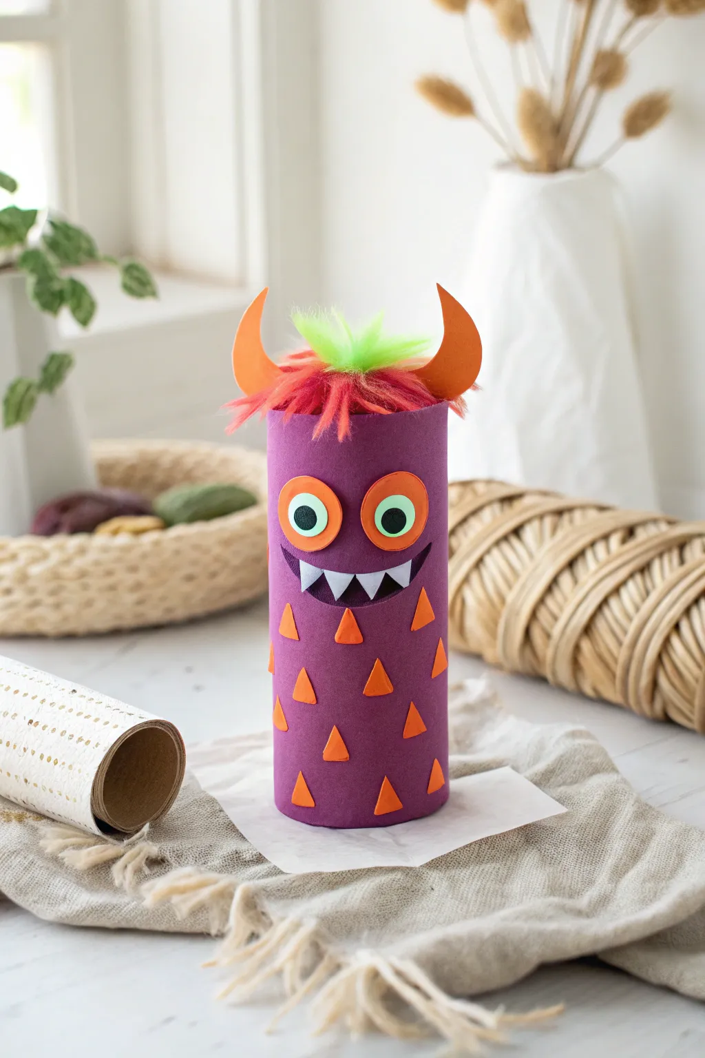 Unleash your creativity with these charming toilet paper roll monsters – perfect for a playful Halloween craft session!
