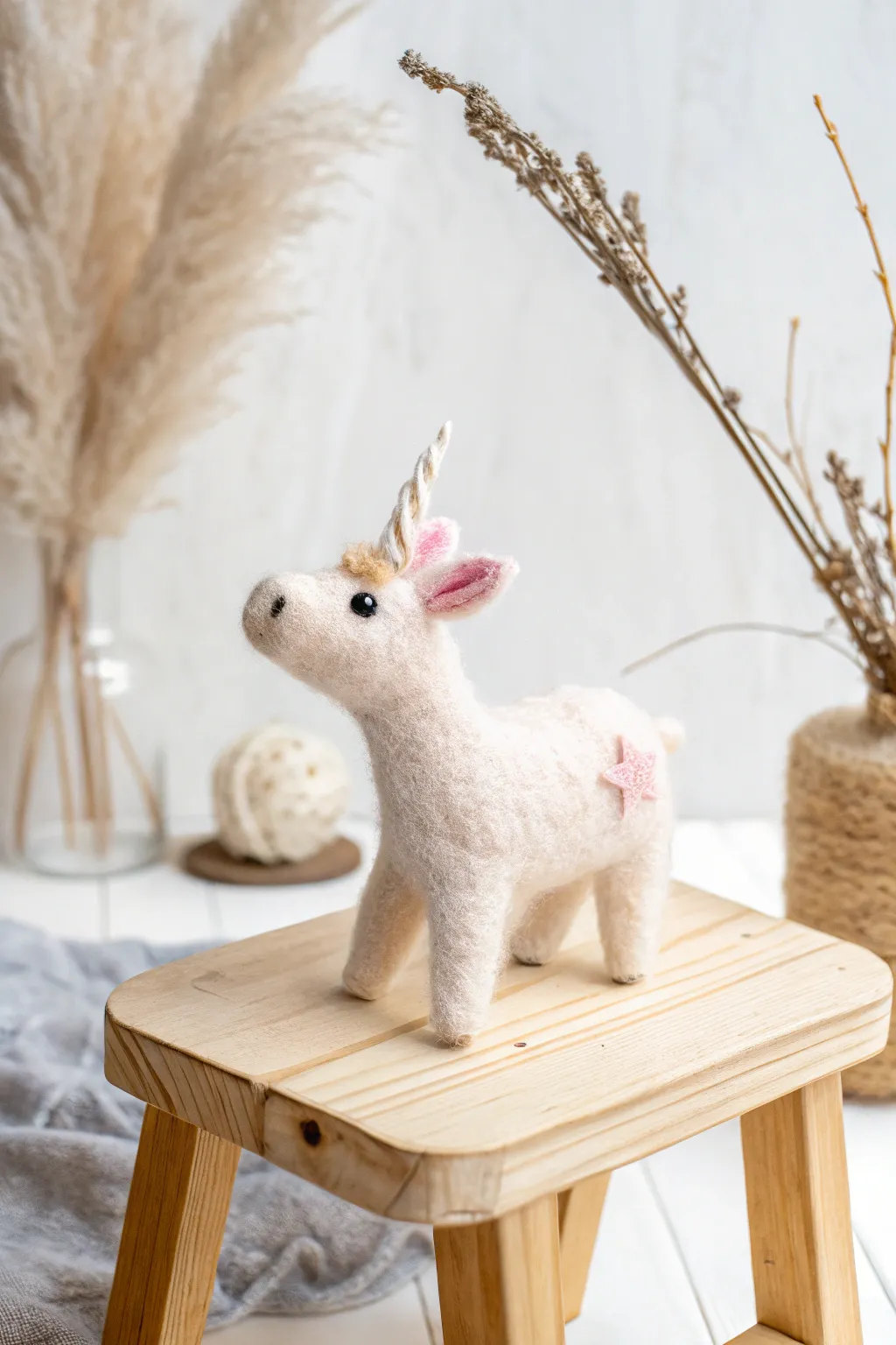 Discover the charm of handmade woolen wonders with this needle felted masterpiece.