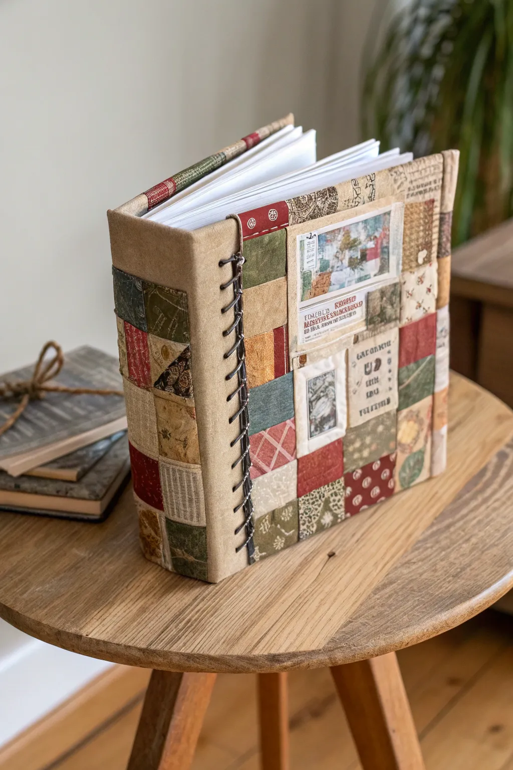 Craft with a conscience: Embrace eco-friendly elegance with this recycled material scrapbook.