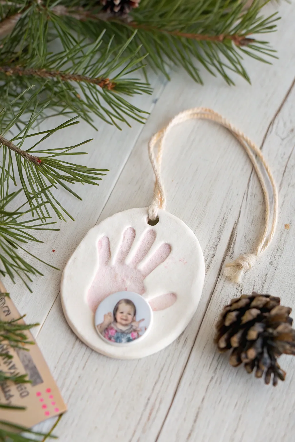 Capture memories with a touch of elegance: a handprint ornament that tells your unique story.