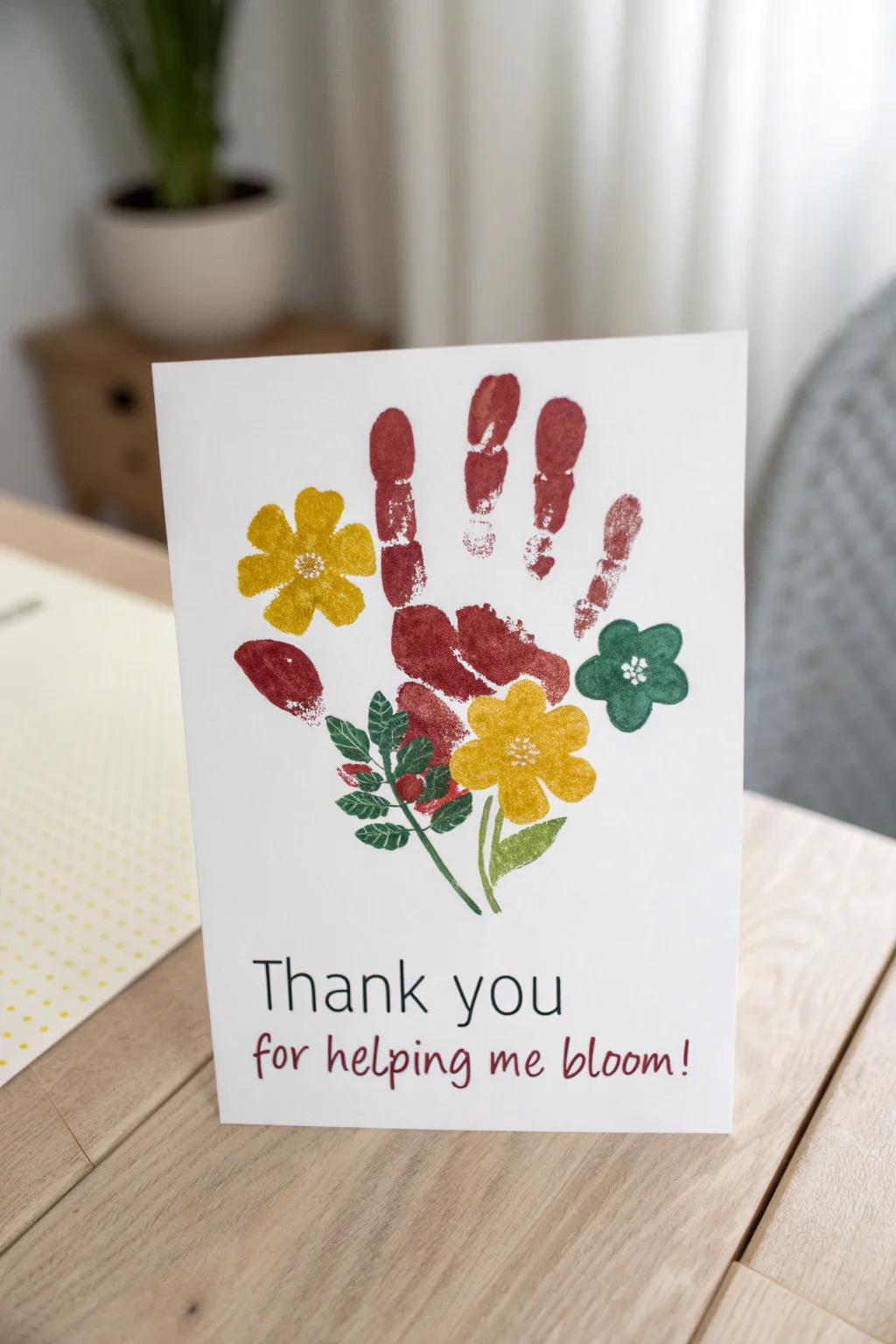 A heartfelt 'Garden of Thanks' blooms with every handprint—where gratitude and craftsmanship meet in vibrant harmony.