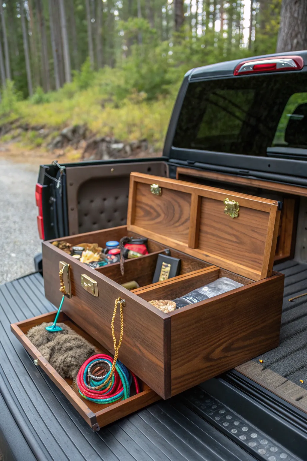 Adventure-ready and organized: Discover the perfect blend of functionality and craftsmanship with our custom truck dog box.
