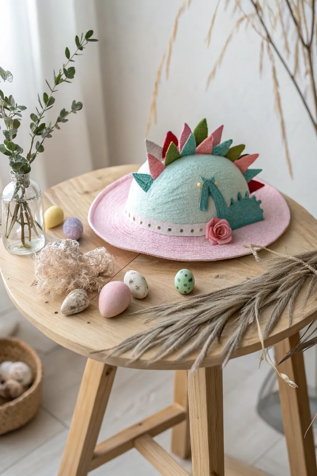 Add a prehistoric twist to your Easter with this charming dinosaur bonnet!