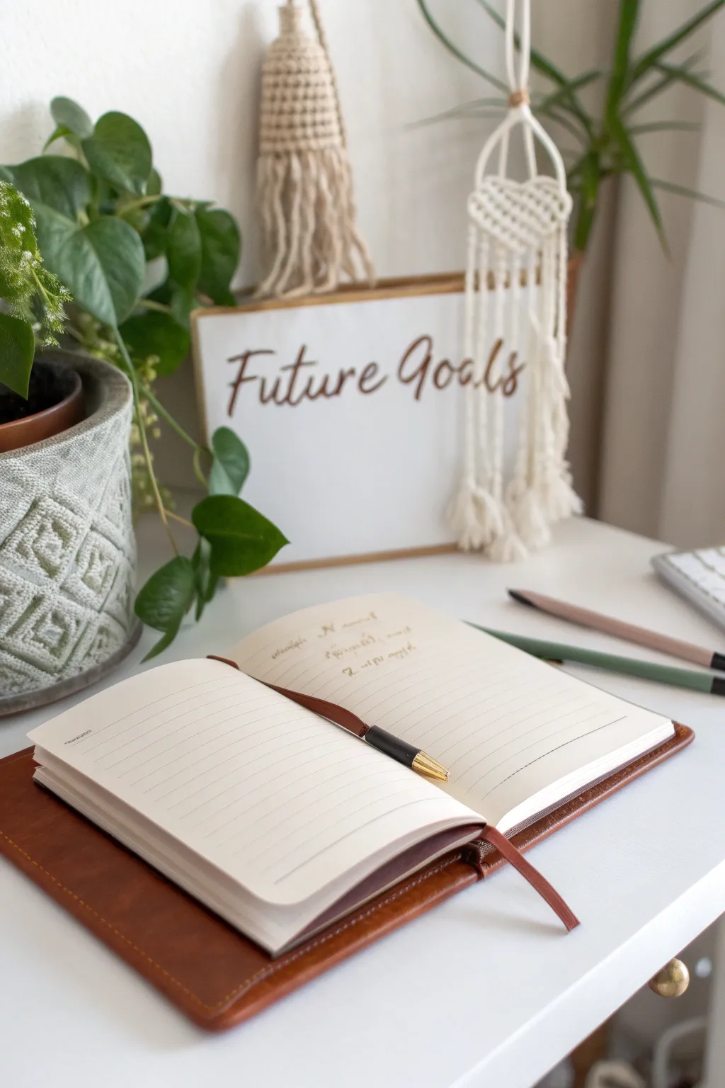 Capture dreams in style: A future goals journal for your homeschool yearbook.