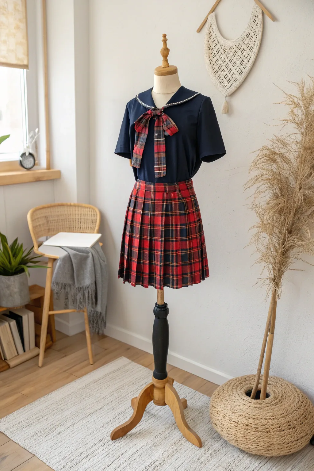 Channel your inner Sinister Schoolgirl with this bold DIY costume – perfect for a chillingly stylish look!