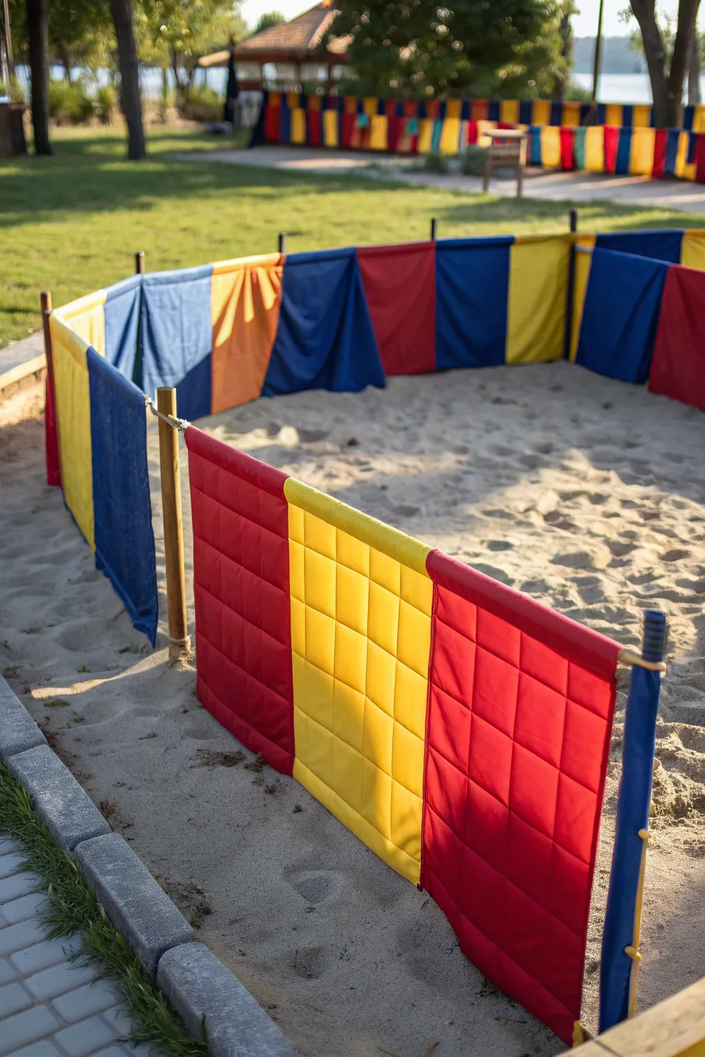 Add a splash of color and craftsmanship to your game with these stunning fabric backstops!