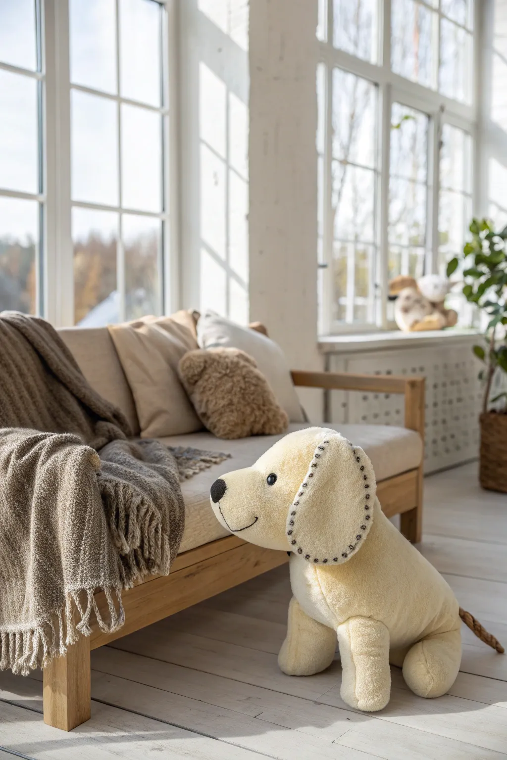 Embrace the art of crafting with a cozy plushie squishy that adds warmth and charm to your minimalist space.