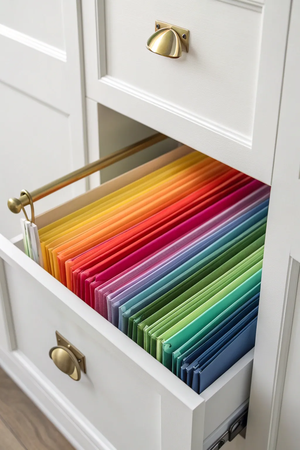 Transform your space with this stylish tension rod hack for organizing your construction paper!
