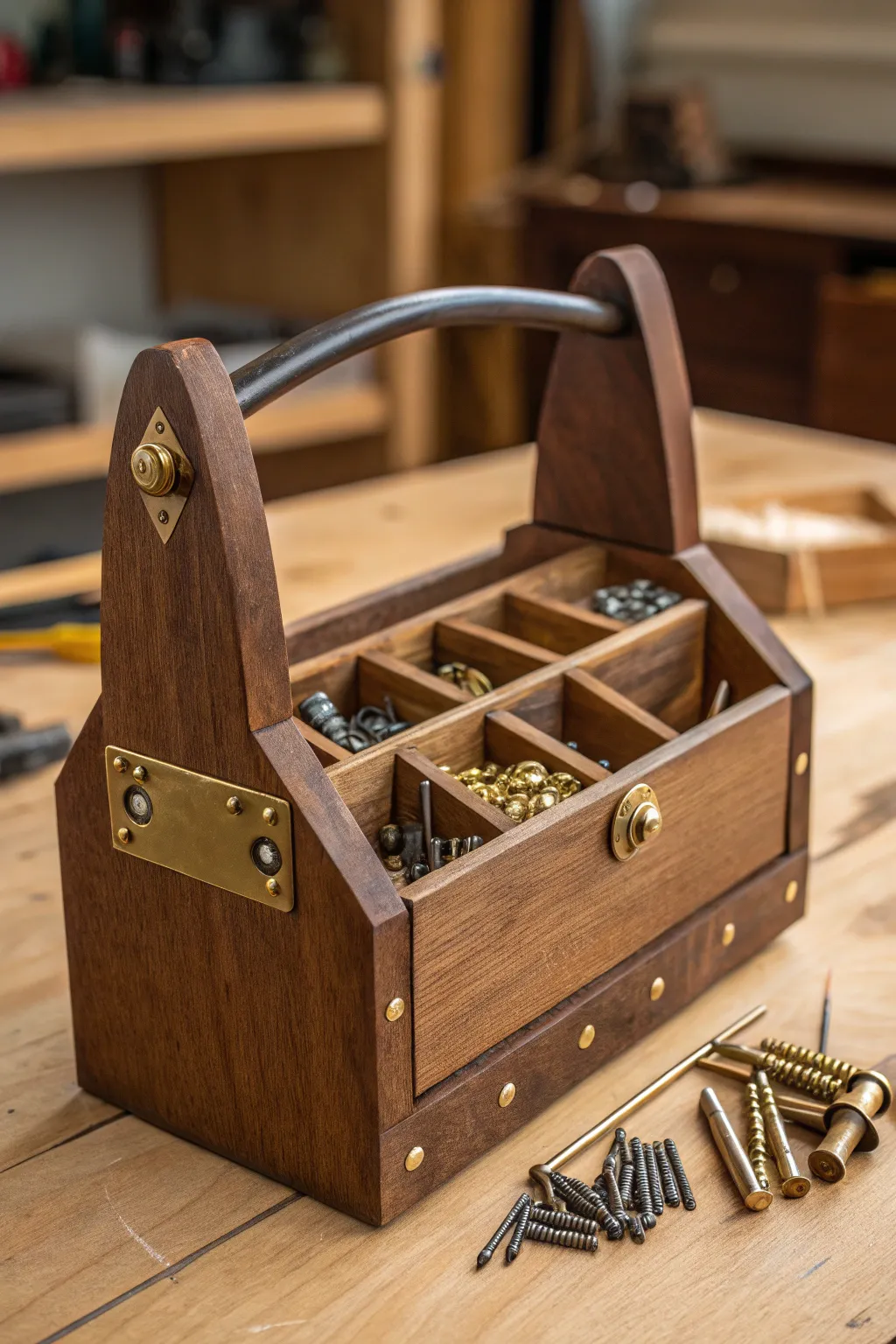 Keep your projects on the move with this handcrafted portable tool caddy—where organization meets craftsmanship.
