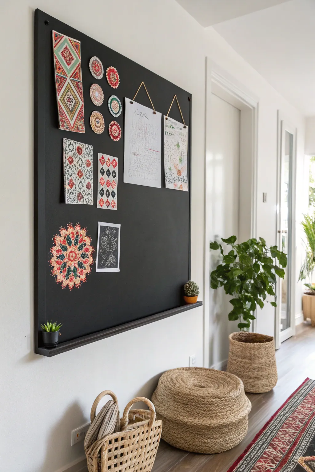 Transform your space with a magnetic board: a stylish way to store and display your favorite stickers!