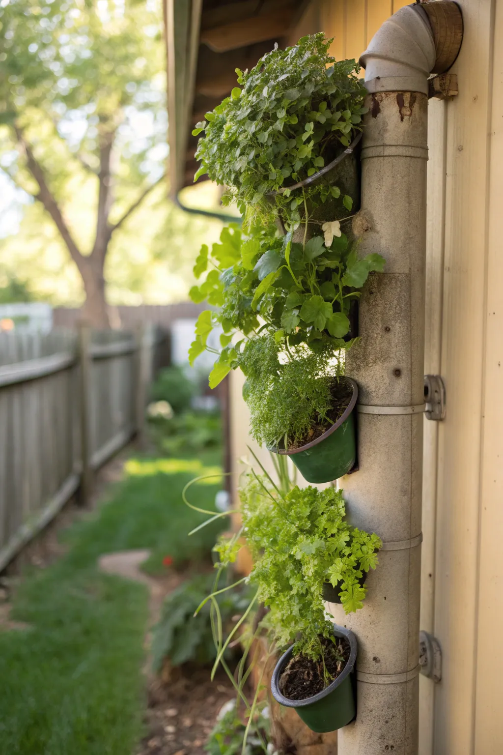 Transform your space: Turn unsightly pipes into stunning green walls with a touch of craftsmanship.