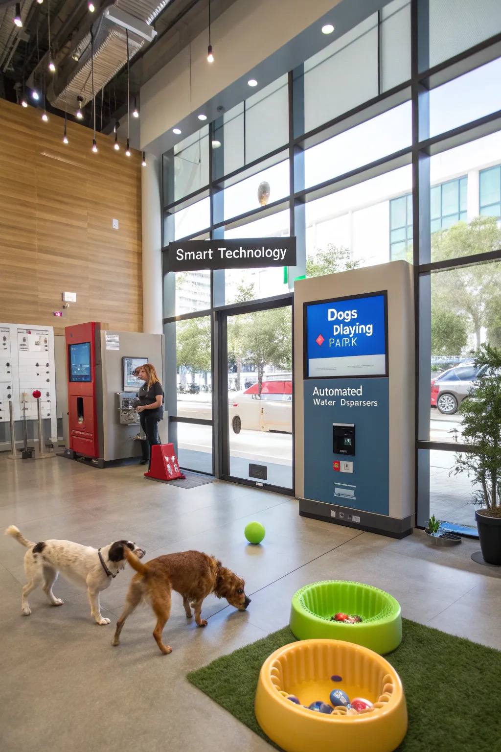 Smart technology enhances the park's functionality and comfort.