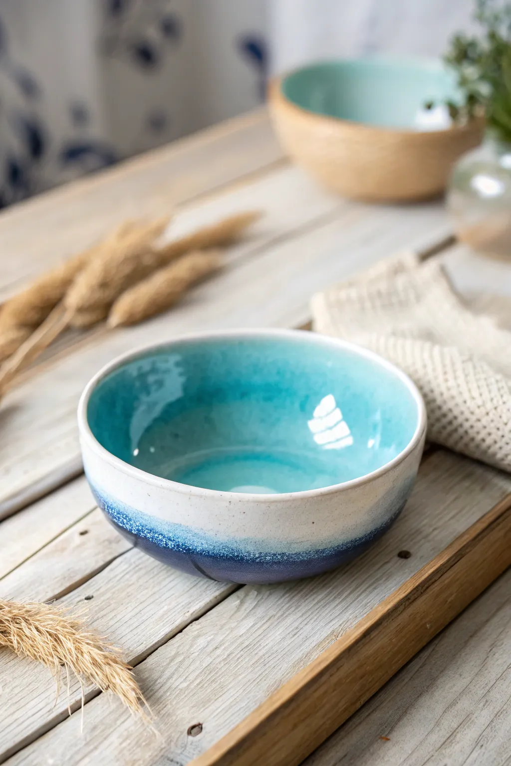 Elevate your space with the serene beauty of ombre artistry.