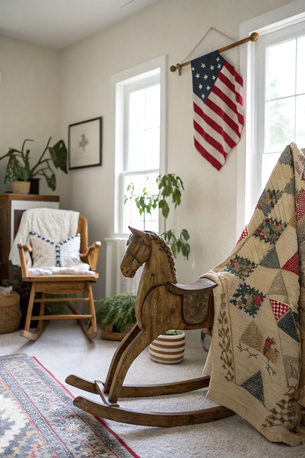 Announce your July arrival with a touch of vintage Americana charm and minimalist elegance.