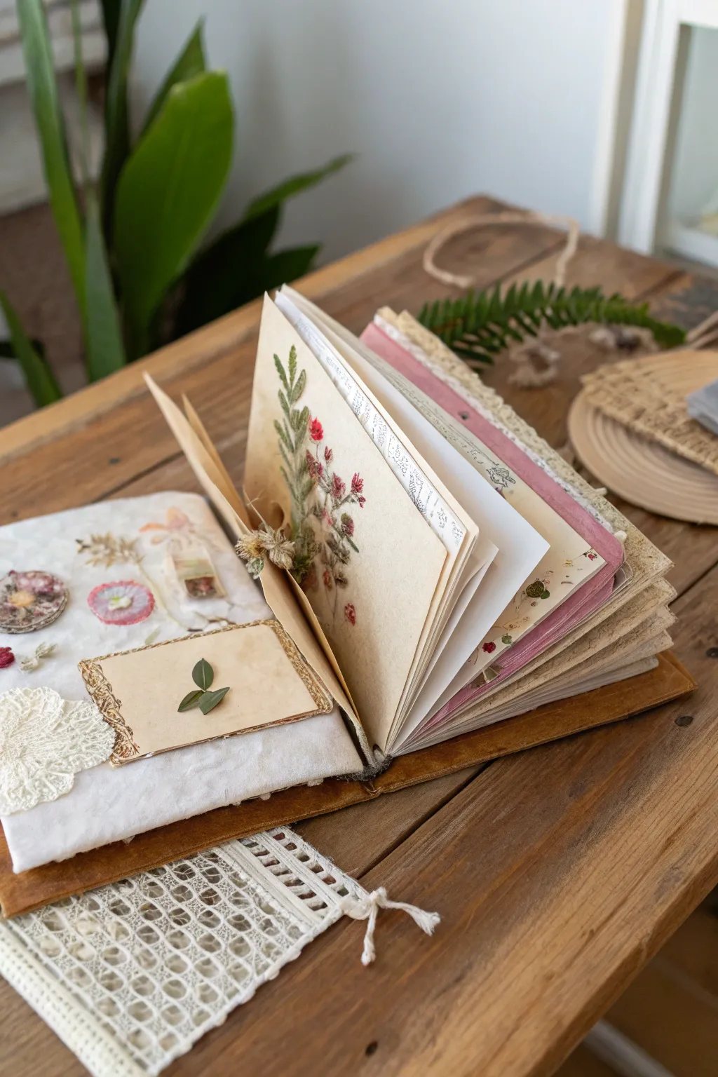 Unveil the art of storytelling with mixed media layers in your junk journal.