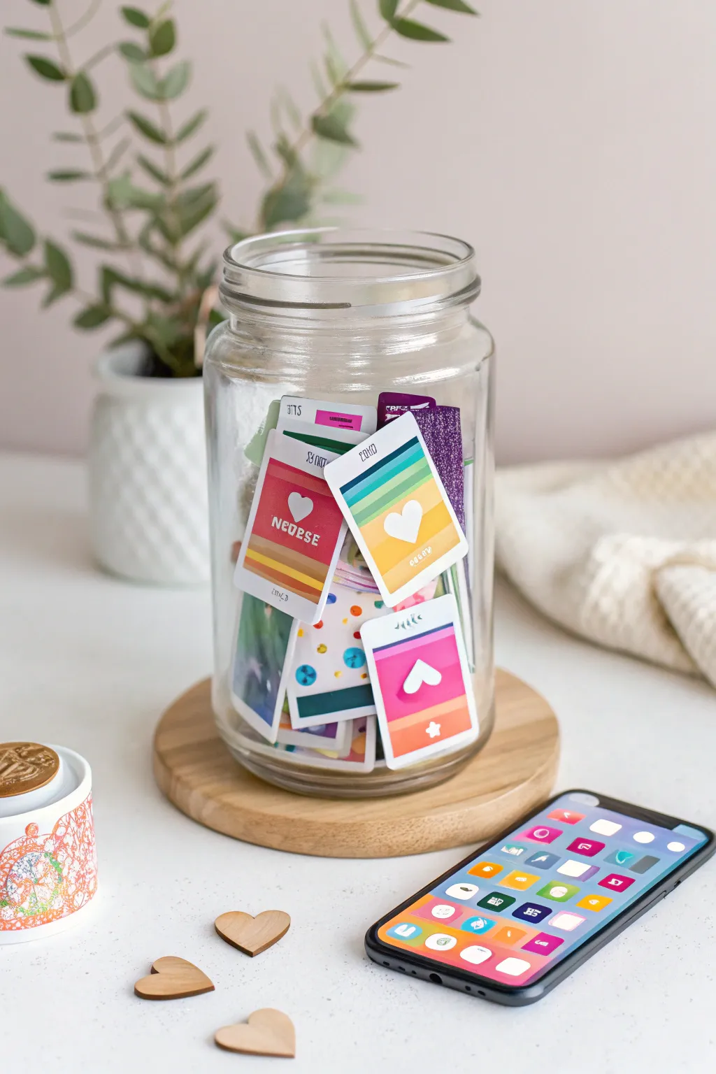 Embrace virtual kindness: a jar of digital warmth and connection.