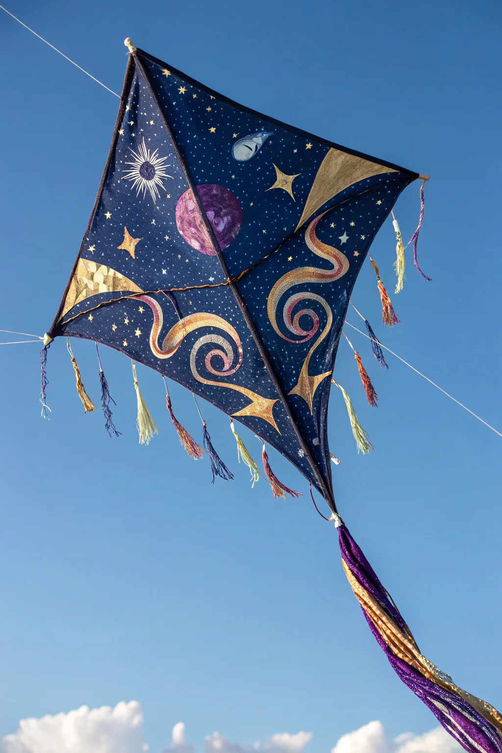 Elevate your kite flying with cosmic elegance and boho charm!