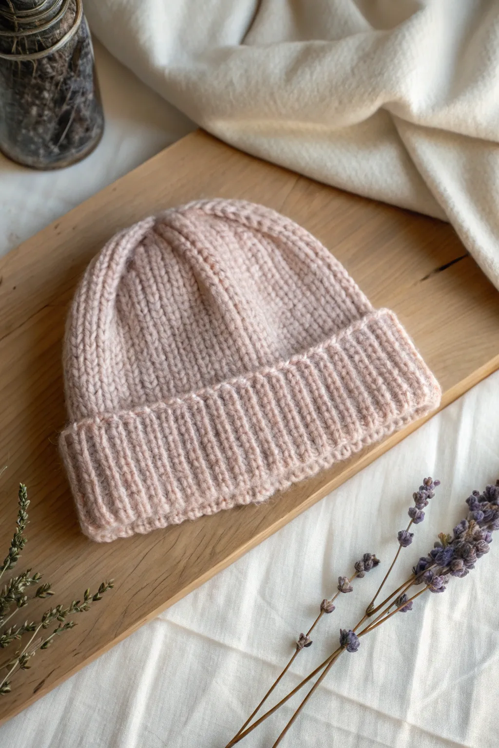Embrace timeless elegance with this simple knit beanie, a perfect blend of Scandinavian minimalism and boho charm.