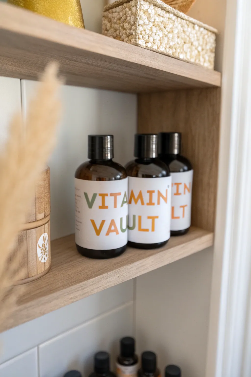 Turn your medicine cabinet into a 'Vitamin Vault' for a touch of fun and style!